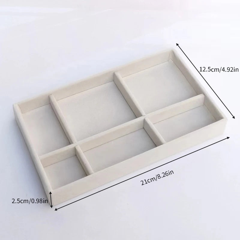 Velvet Jewelry Box Display Tray Drawer Storage Jewellery Holder For Ring Earrings Necklace Bracelet Soft Velvet Organizer Case