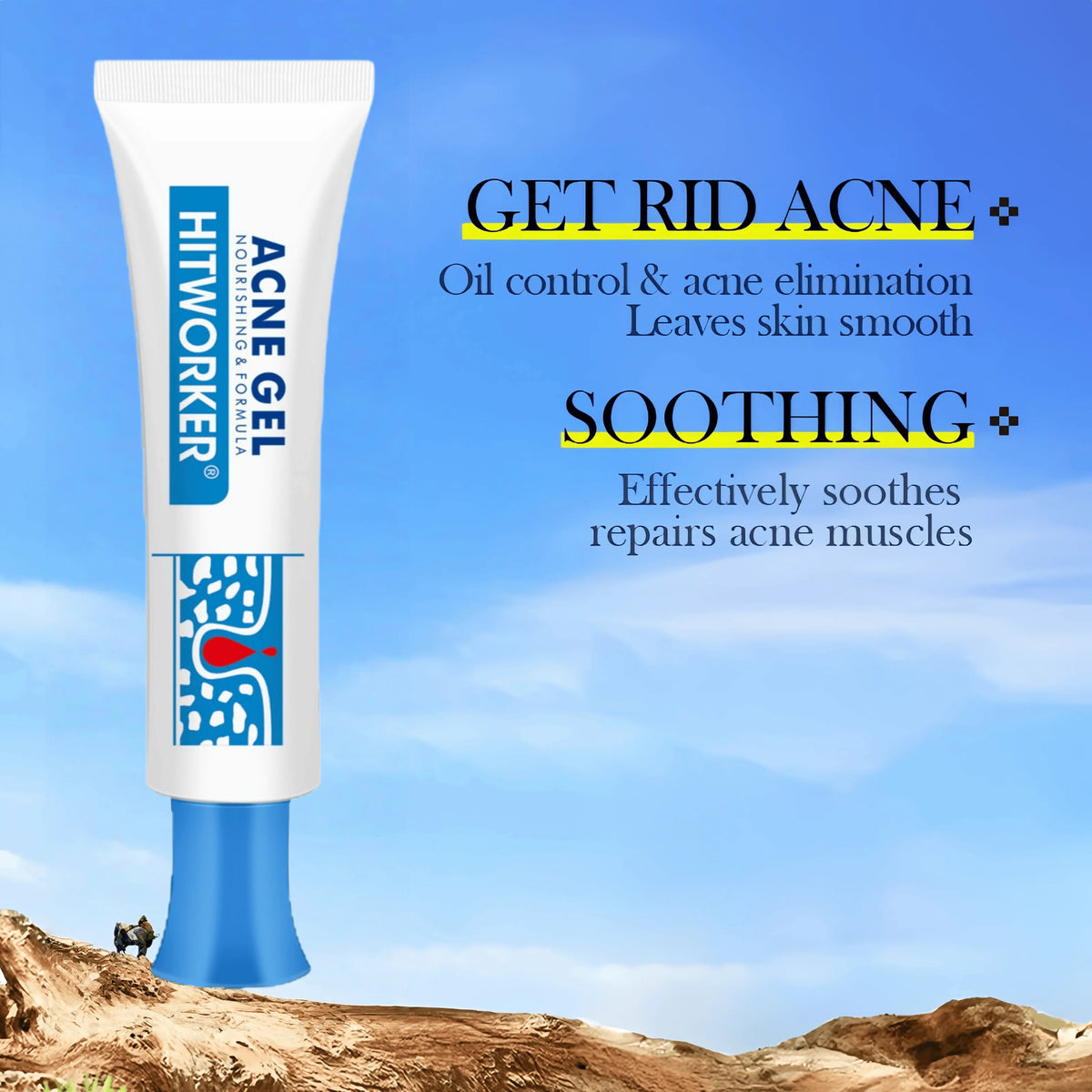 Acne Cream, Facial Scars, Blackhead Removal, Repair Gel, Oil Control, Pore Minimizing, Brightening Skincare