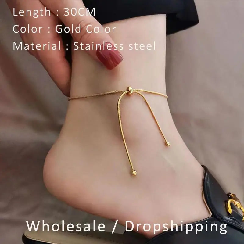 Personalized Snake Chain Adjustable Y Necklace for Woman Clavicle Pendant Stainless Steel Necklace Women's Holiday Gift Jewelry