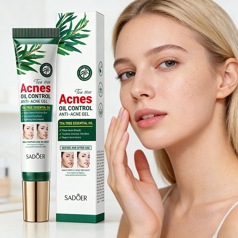 SADOER Tea Tree Acne Removing Cream Facial skincare Oil Control Face Gel Creams Hydrating Moisturizing Facial Cream Skin Care