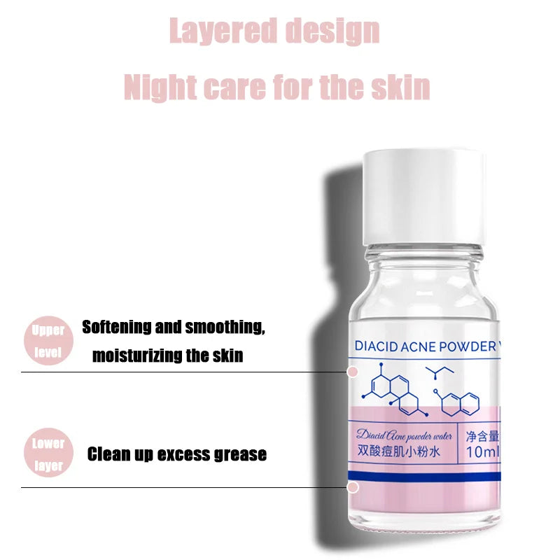 10ml Pink Salicylic Acid Concentrated Acne Essence - Containing Salicylic Acid, Lactose Acid, Calamine, Double Acid Dual Care