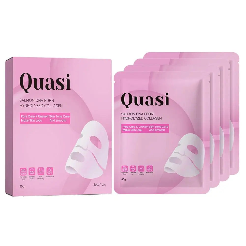 QUASI Collagen Hydrating Mask Nourish Anti-Aging Surme Face Mask Pore Minimizing Smooth Fine Lines Firming Sleep Mask 4Pcs/Box
