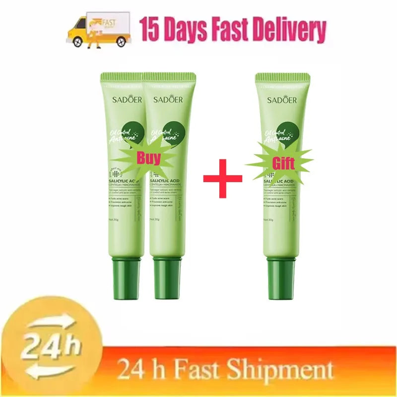 Salicylic Acid Acne Treatment Face Cream Repair Pimple Spots Deep Cleaning Pore Anti-acne Scar Oil Control Moisturizer Skin Care