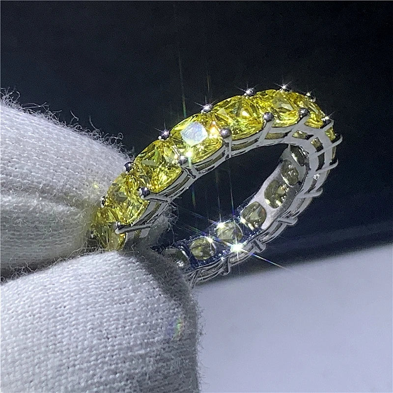 Wholesale Eternity Band Promise ring 925 Sterling silver Diamond cz Engagement Wedding Rings for women Men Finger Party Jewelry