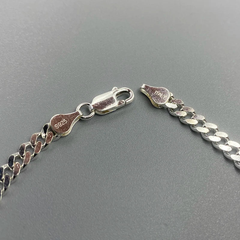 Sinya 925 Sterling Silver Cuban Chain Bracelet Hot Sale Biggest Promotion Pure Real Silver Fine Jewelry Man Women Bracelets