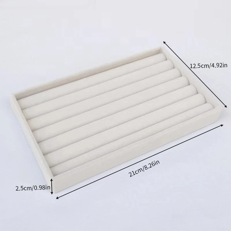 Velvet Jewelry Box Display Tray Drawer Storage Jewellery Holder For Ring Earrings Necklace Bracelet Soft Velvet Organizer Case