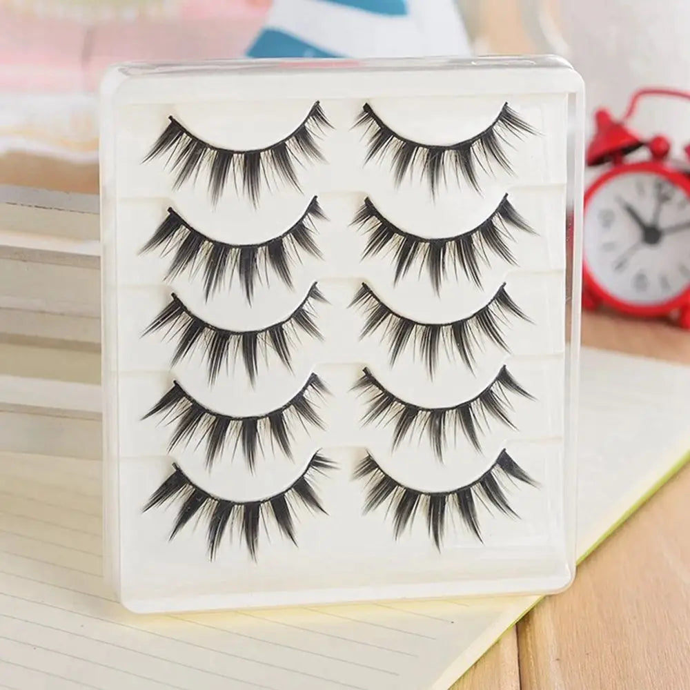5 Pairs Little Devil Cosplay False Lashes Makeup Extension Fake Eyelashes 3D Japanse Lolita Eyelash Daily Eye Lash Make-Up Tool