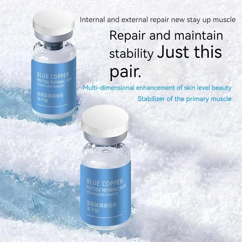 20pcs Blue Copper Peptide Freeze-Dried Powder Set Oligopeptide Anti Wrinkle Serum Shrink Pores