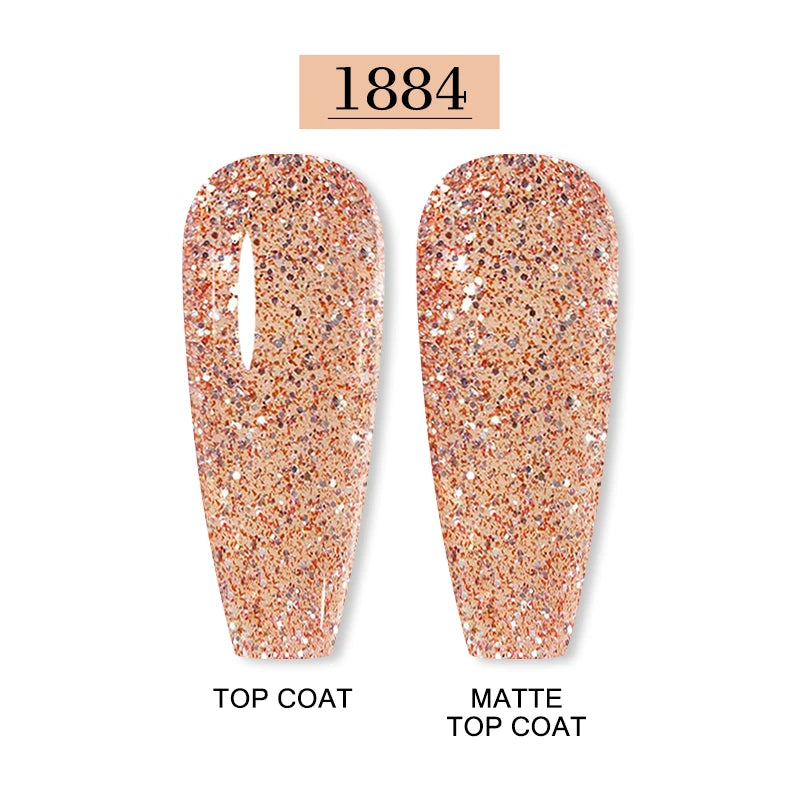 Arte Clavo 15ml Fashion Gel Nail Polish – HEMA & TPO Free Red Glitter UV LED Soak Off Nail Varnish