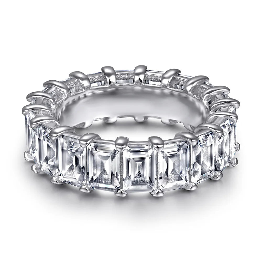 Wholesale Eternity Band Promise ring 925 Sterling silver Diamond cz Engagement Wedding Rings for women Men Finger Party Jewelry