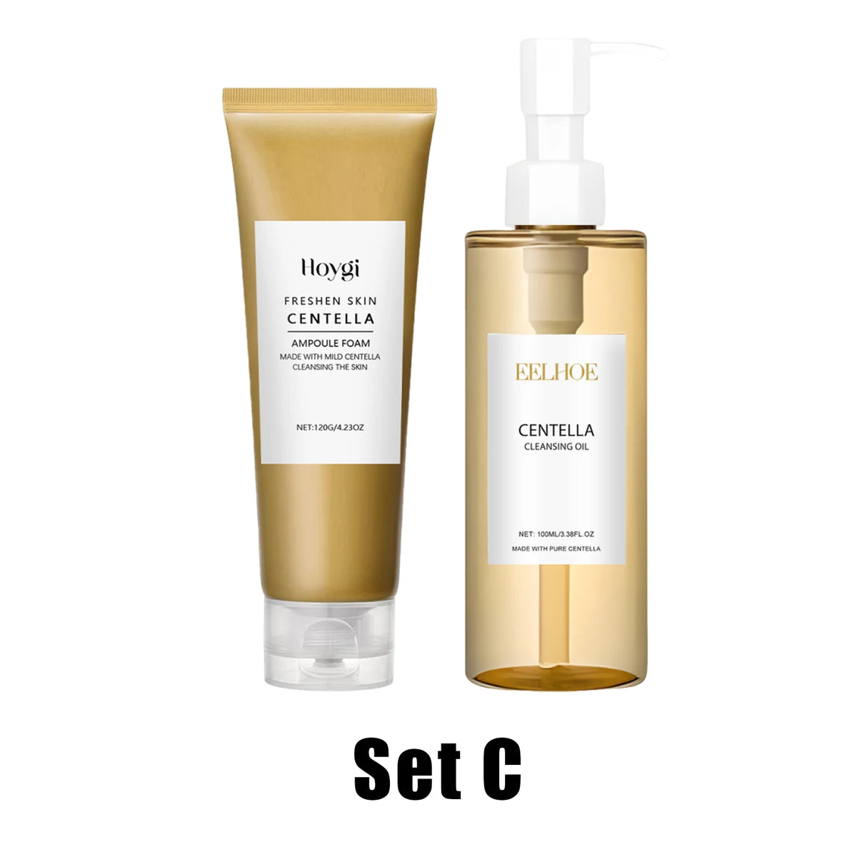 Korean Centella Asiatica 24H Skincare Set Cica Serum Face Wash Cleansing Oil Facial Care Set Soothing Refresh Smooth K-beauty
