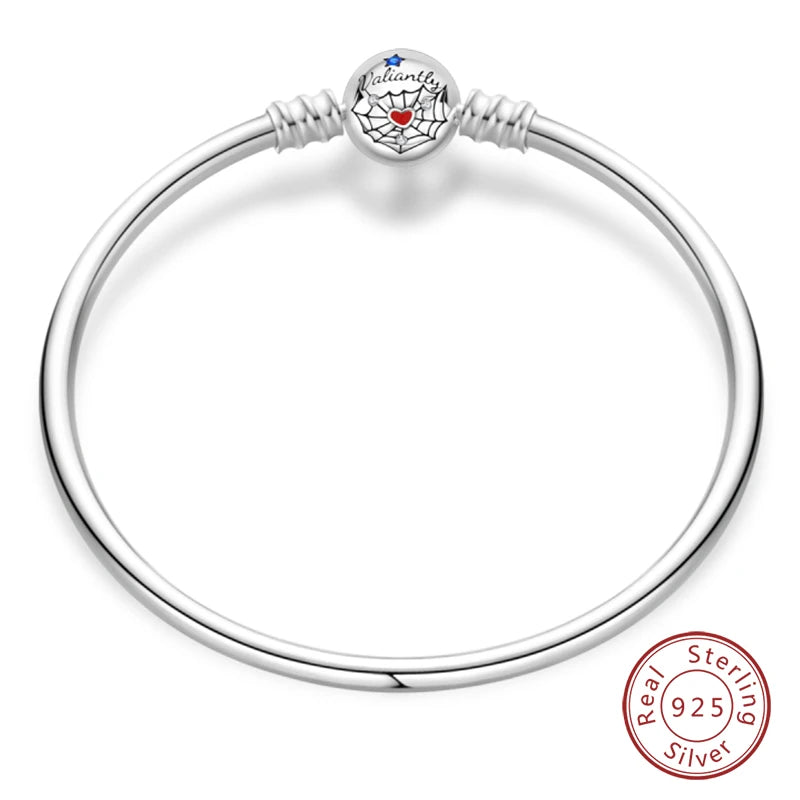 Bracelet Silver 925 Original 17-20CM Star Moon Sun Four Leaf Clover Green Zircon Bracelets Fit DIY Charms Birthday Jewelry Gifts