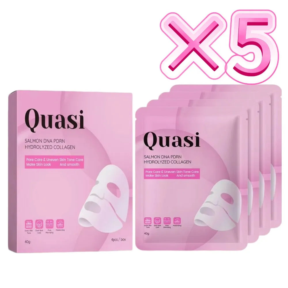 QUASI Collagen Hydrating Mask Nourish Anti-Aging Surme Face Mask Pore Minimizing Smooth Fine Lines Firming Sleep Mask 4Pcs/Box