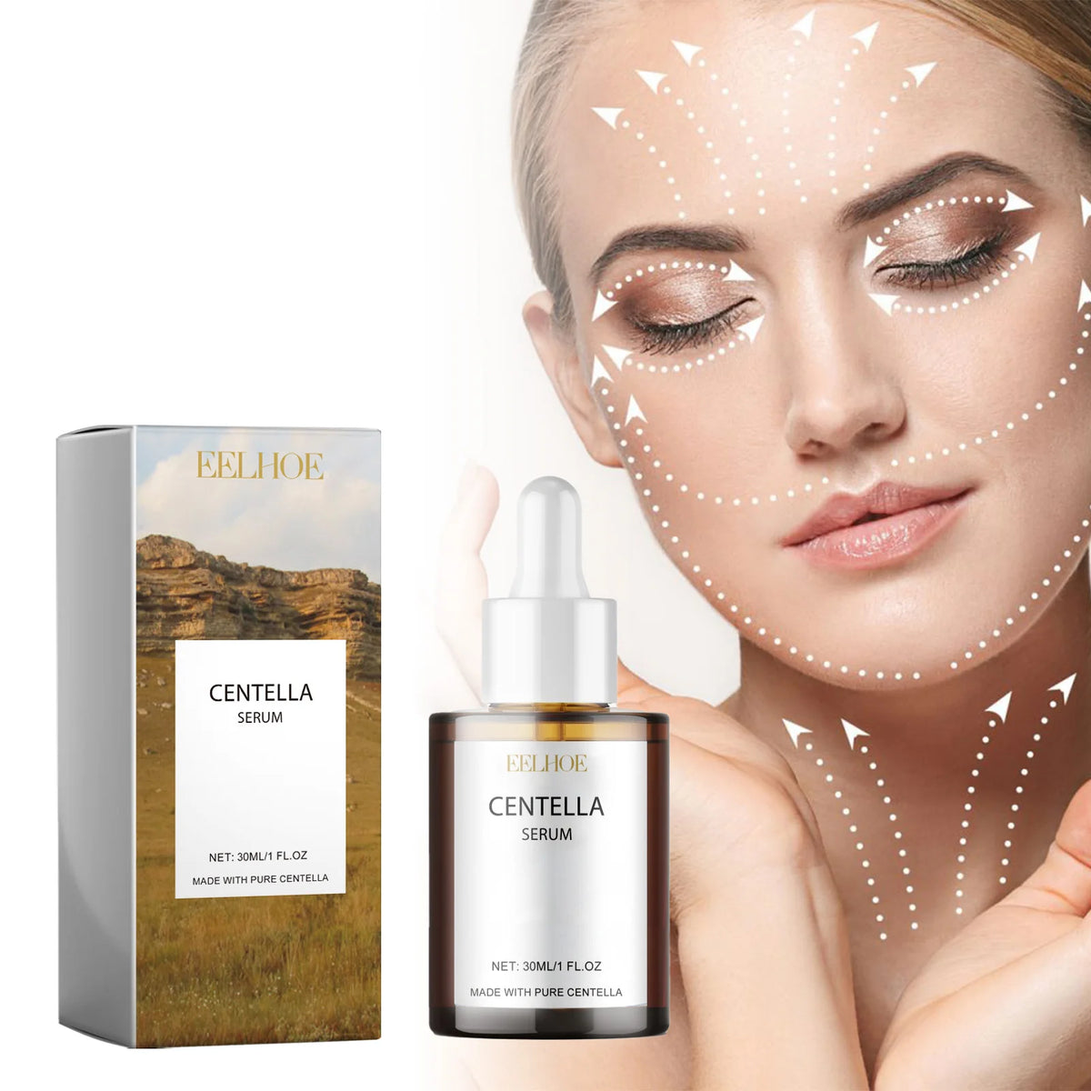 Korean Centella Asiatica 24H Skincare Set Cica Serum Face Wash Cleansing Oil Facial Care Set Soothing Refresh Smooth K-beauty