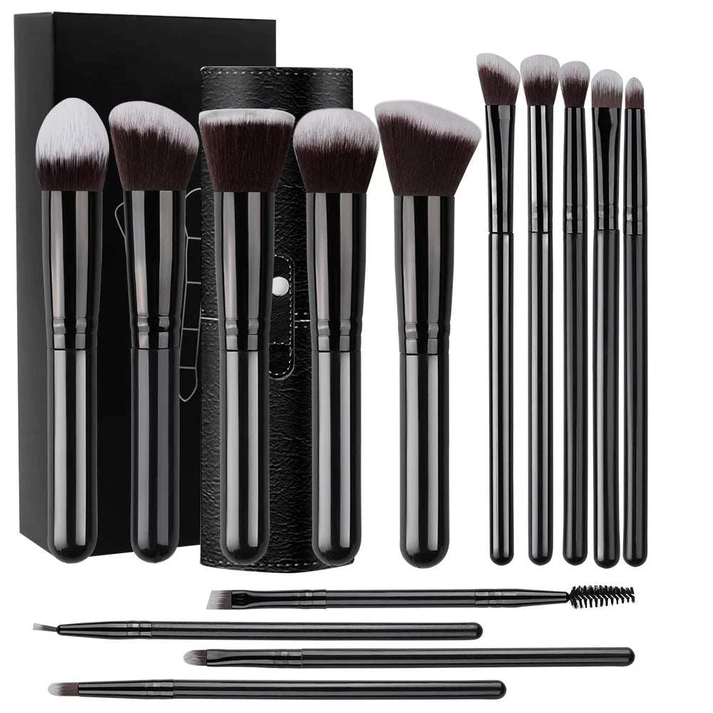 14PCS Makeup Brushes Set – Soft Fluffy Foundation, Blush, Powder & Eyeshadow Brushes, Beauty Makeup Tools Gift Set