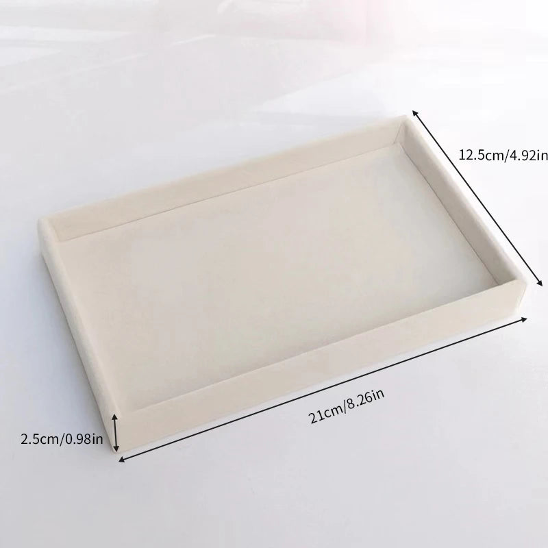 Velvet Jewelry Box Display Tray Drawer Storage Jewellery Holder For Ring Earrings Necklace Bracelet Soft Velvet Organizer Case