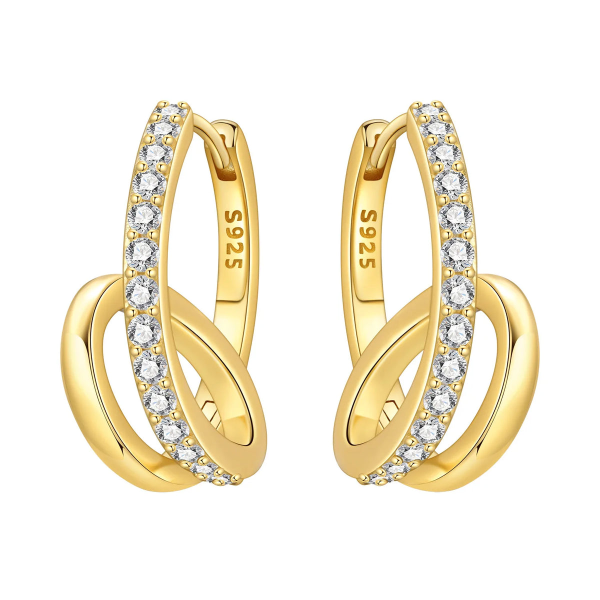 Orstarry S925 Sterling Silver 18k Gold Modern Square Earrings Hoop Earrings For Women Jewelry Original Trendy Anniversary Gifts