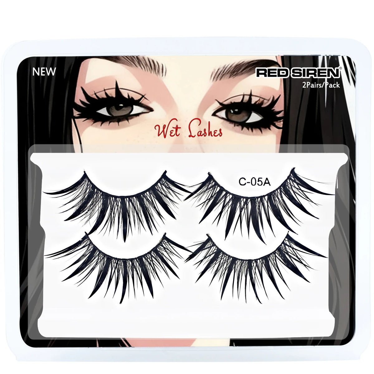 Cosplay False Eyelashes 2Pairs/Pack Wet Strip Lashes With Spikes New Woman Makeup Manga Lashes